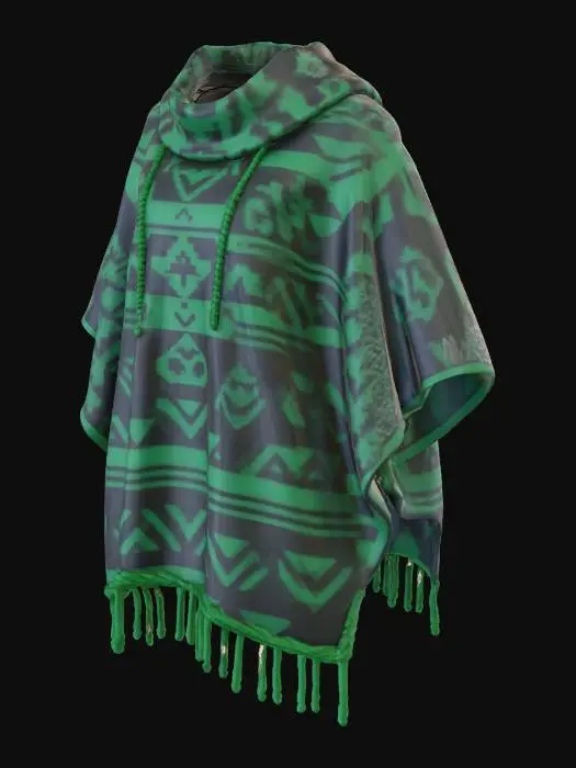 3D model for Emerald Geometric Poncho