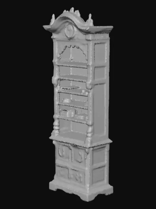 3D model for wooden medieval book case