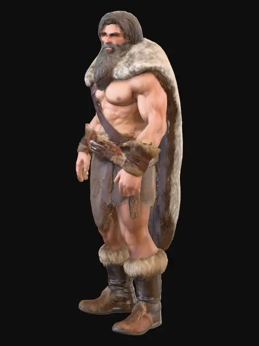 3D model for male cave man character