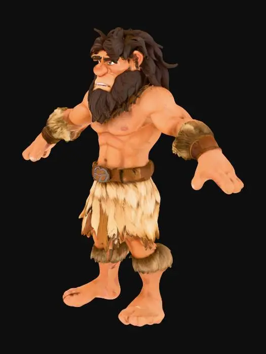 3D model for Caveman Warrior