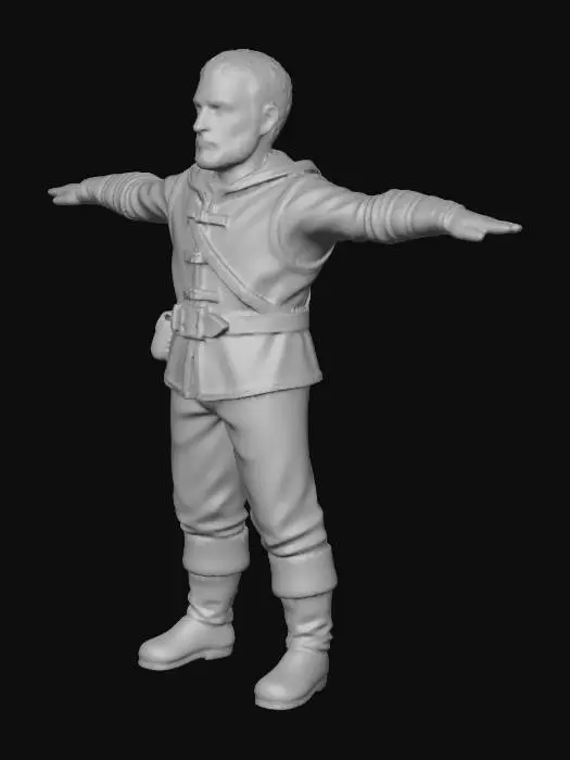 3D model for T-Pose Adventurer