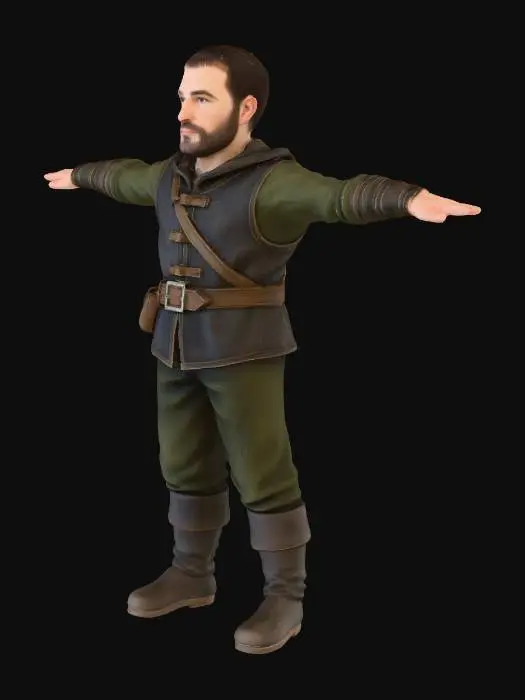 3D model for T-Pose Adventurer
