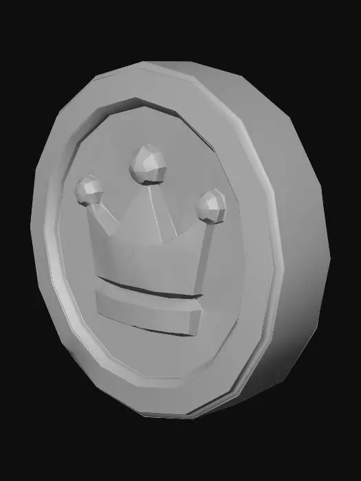 3D model for Crowned Coin Icon