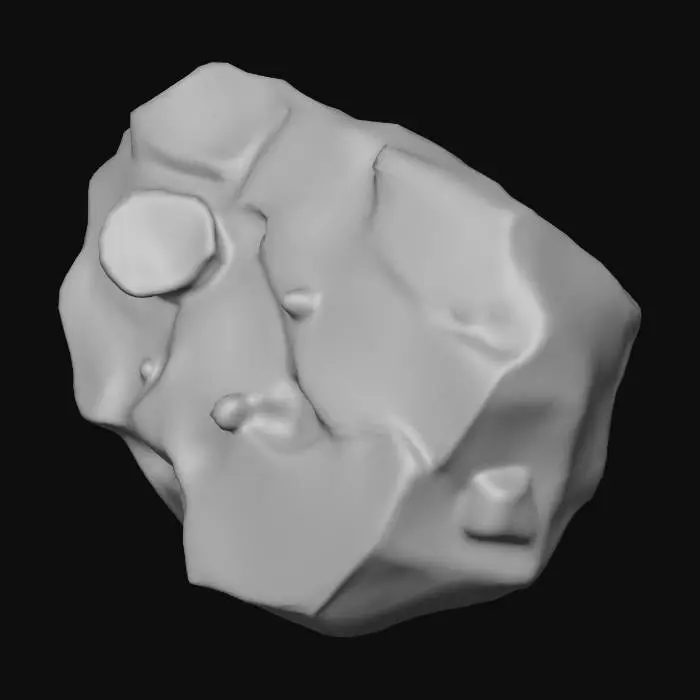 3D model for a mining rock with gold