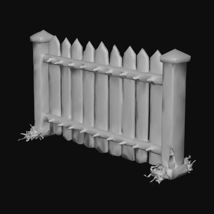 3D model for Wooden Boundary
