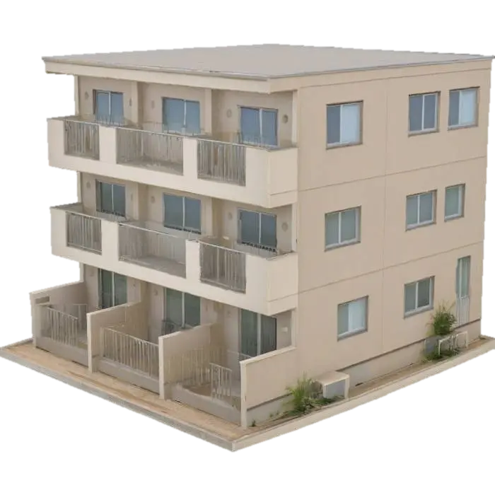 Apartment Building - Urban 的 AI 生成 3D 模型