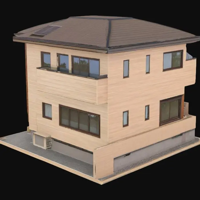 3D model for Modern Dual-Tone House