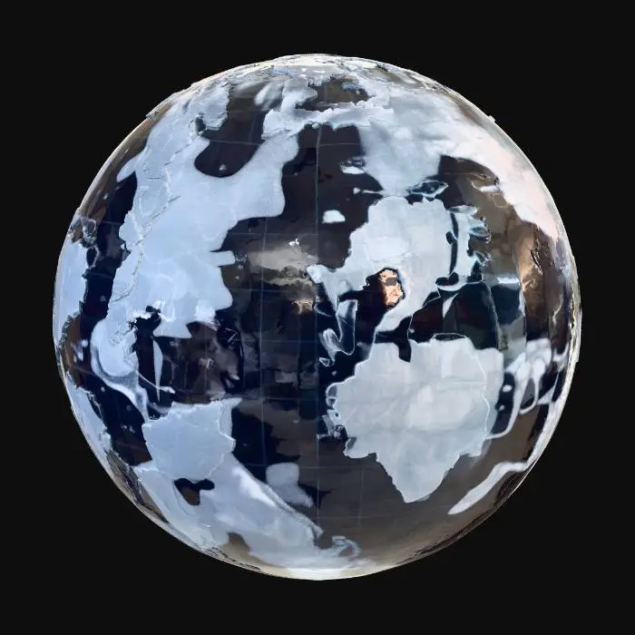 3D model for Szczegółowy, holograficzny model planety Ziemia widziany z orbity kosmicznej. Model powinien być półprzezroczysty, z wyraźnymi zarysami kontynentów, oceanów i chmur renderowanymi jako siatka świetlna (wireframe) i punkty danych w kolorach neonowego błękitu i cyjanu. Dodaj subtelną, pulsującą aurę atmosferyczną. Na powierzchni powinny być widoczne dynamiczne interfejsy danych, linie siatki współrzędnych i małe, unoszące się ikony satelitów lub stacji orbitalnych. Całość powinna wyglądać jak futurystyczna projekcja 3D w stylu sci-fi, znana z filmów typu Iron Man lub Star Trek, unosząca się w ciemnościach kosmosu. Wysoka szczegółowość, kinowa jakość renderu.