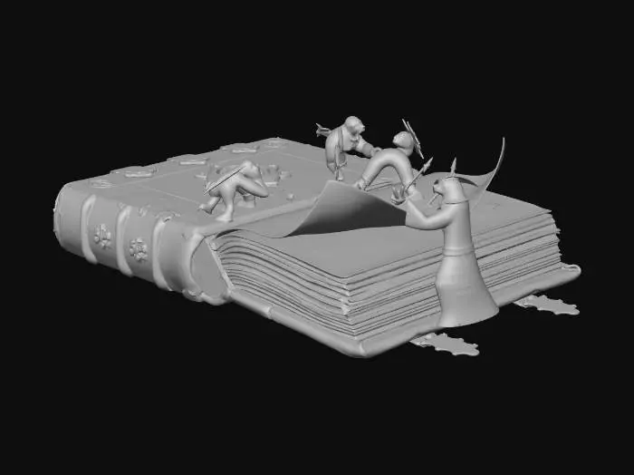3D model for Neon Sigil Over the Grimoire