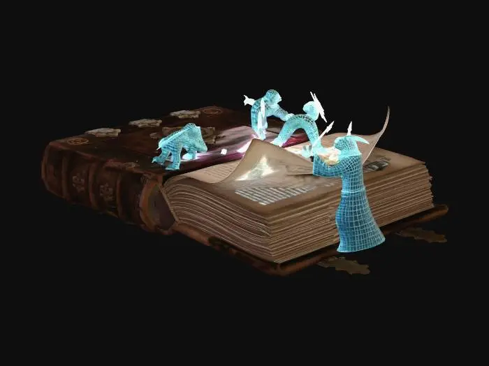 3D model for Neon Sigil Over the Grimoire