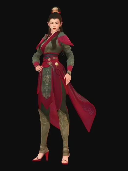 3D model for Create a super woman who looks like Mulan
