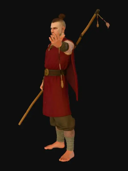 3D model for Warrior Monk
