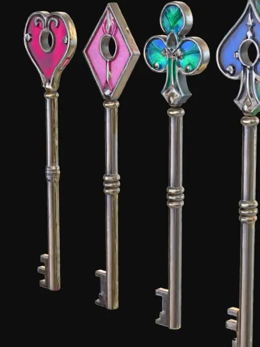 3D model for Playing Card Keys