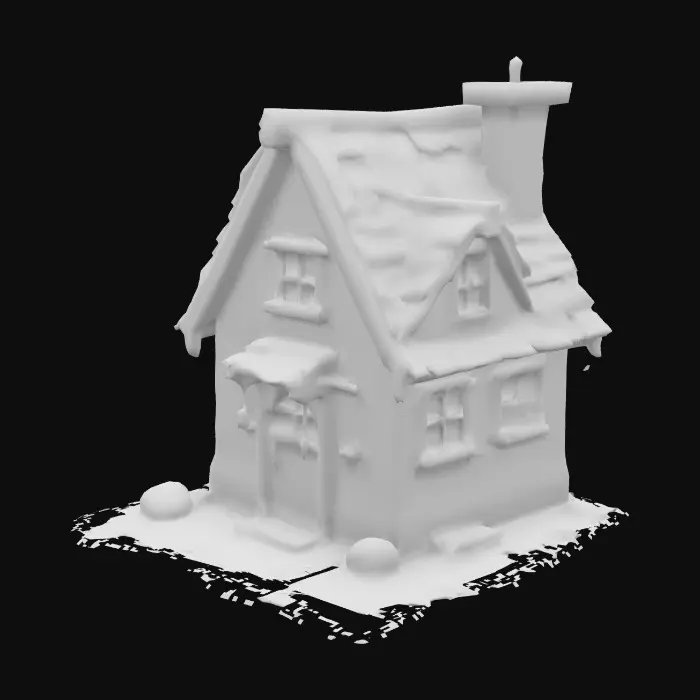 3D model for A small, stylised house that’s not very strong and has a post apocalyptic vibe to it. It should look like it’s in an animation movie(No floor or ground needed, just the house)
