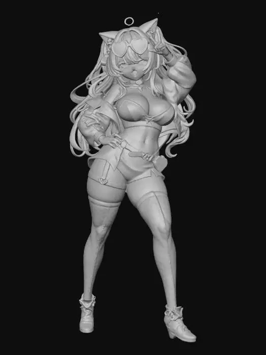 3D model for Mikura Rain - Official Master of Cheer and Victory Shouts