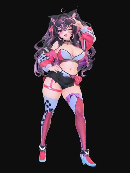 3D model for Mikura Rain - Official Master of Cheer and Victory Shouts