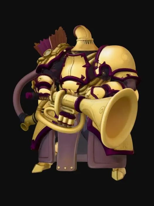 3D model for Fanfarus - "The first note – and the enemy knows he's lost."