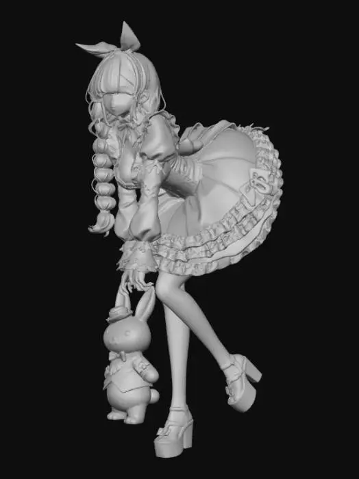 3D model for Alice - The Girl Who Isn't Afraid of Rabbits - Because They Are Her Servants