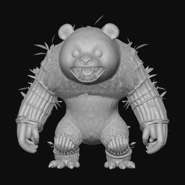3D model for Bamboorus - A creature whose fangs grow faster than bamboo.