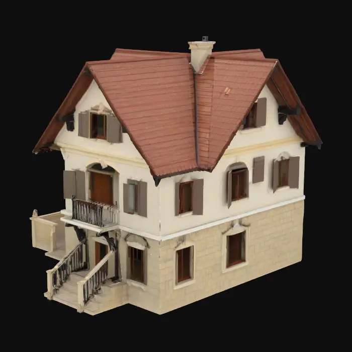 3D model for 一栋3层的欧式别墅