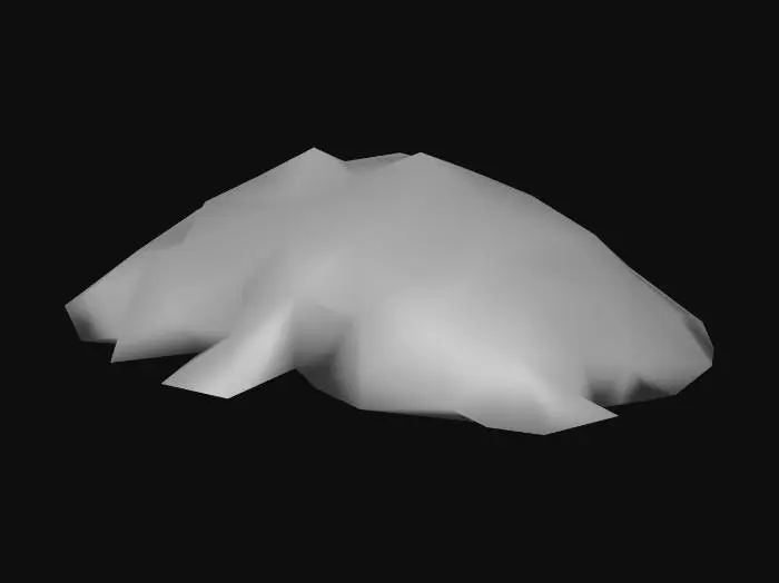 3D model for 80's apocalypse movie style, simplistic  low poly heap of garbage