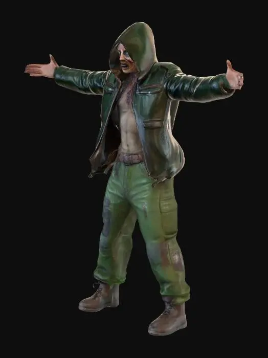 3D model for 80'S MOVIE , REALISTIC , DISTOPIAN SCAVENGER CANNIBAL 