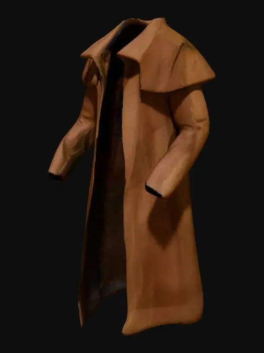 3D model for Brown Duster Coat, #PBR#