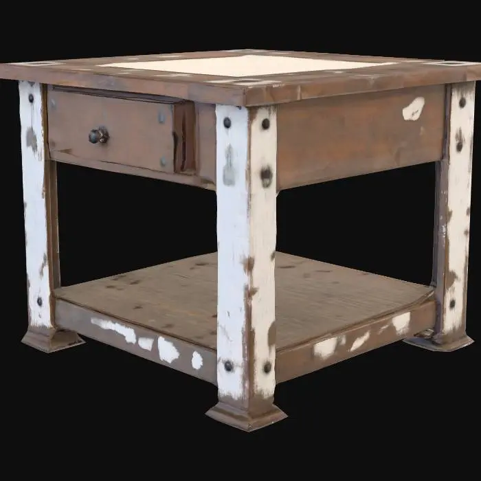 3D model for 80'S DISTOPIAN , A BATTERED DECAYING ENDTABLE