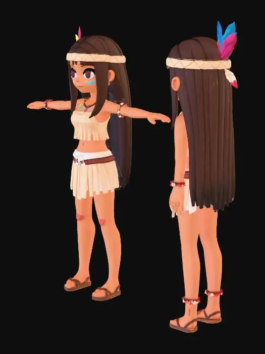 3D model for Tribal Character Design