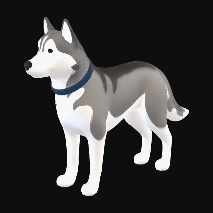 3D model for Basic Animal Pack_dog_Husky