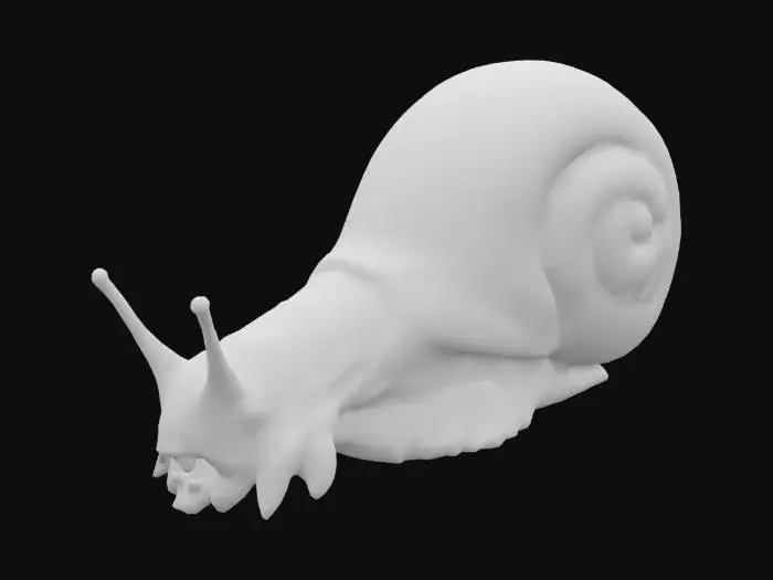 3D model for Snail, whitout shell, but for the slug portion have it made out of human fingers.  Grotesque slimey, have some of the nails peeling off.