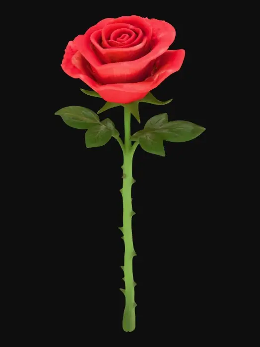 3D model for Crimson Rose in Darkness