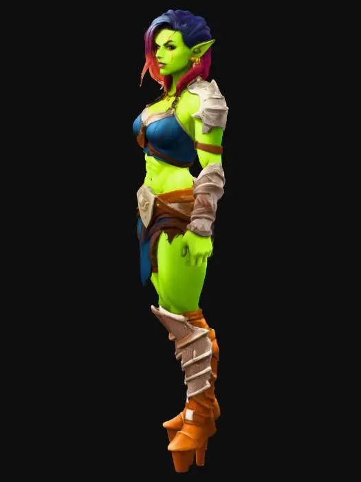 3D model for Female Orc Warrior