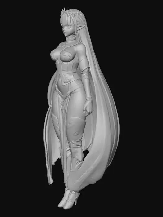 3D model for Elf Princess Warrior