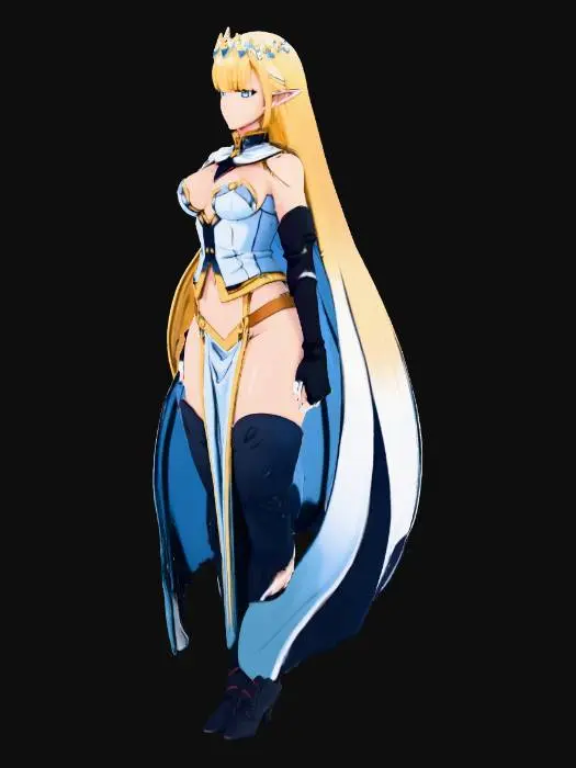 3D model for Elf Princess Warrior
