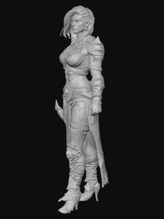3D model for Female Orc Warrior