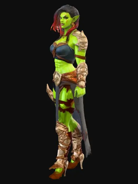 3D model for Female Orc Warrior