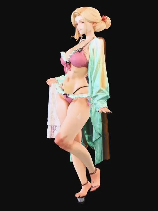 3D model for trained Sexy Blond