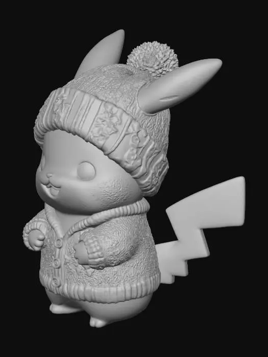 3D model for Winter Pikachu