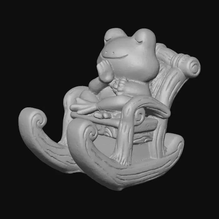 3D model for Zen Frog in Rocking Chair