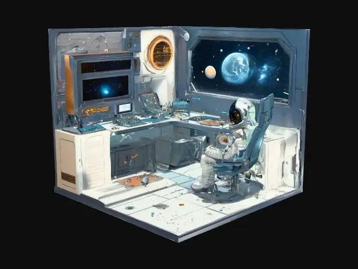 3D model for Space Station Solitude