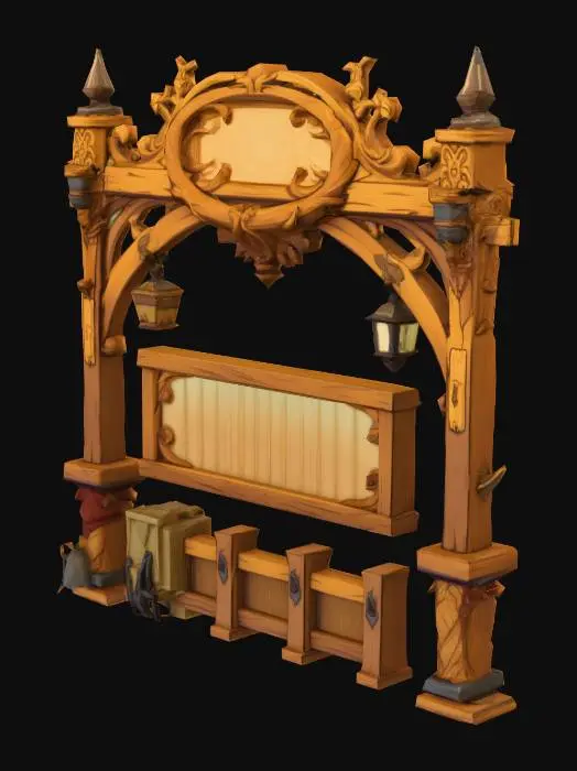 3D model for Ornate Wooden Archway