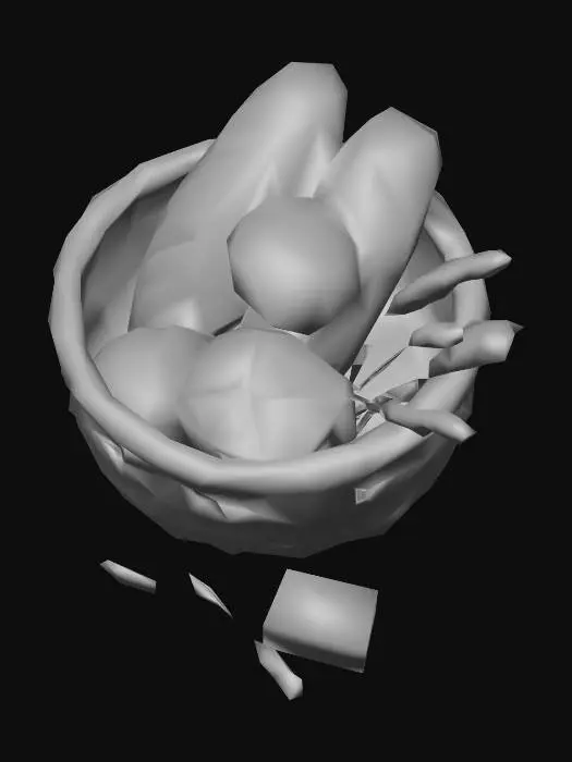 3D model for Basket of Breads