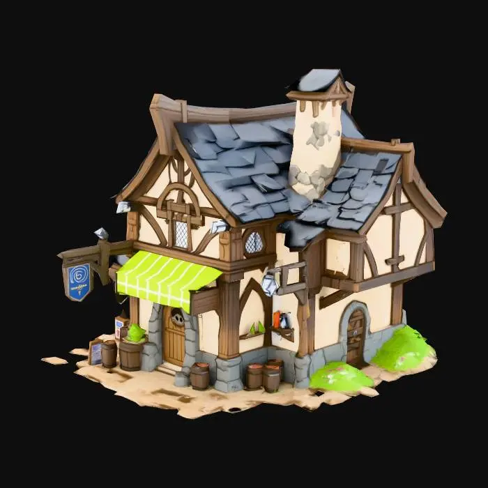 3D model for Whimsical Cottage Storefront