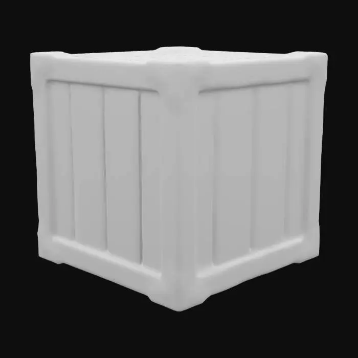 3D model for a brown n64 style crate block