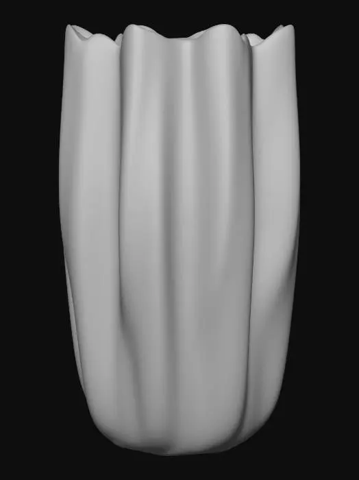 3D model for Emerald Fluted Vase