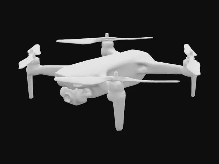 3D model for a white Quadcopter
