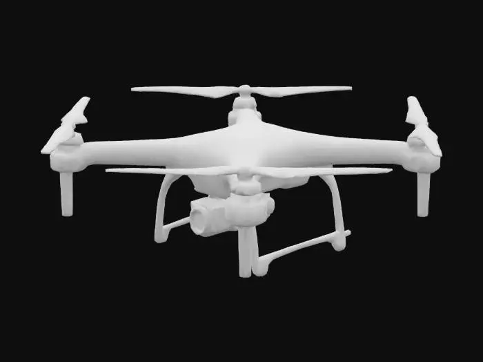 3D model for a white Quadcopter