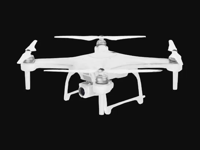 3D model for a white Quadcopter