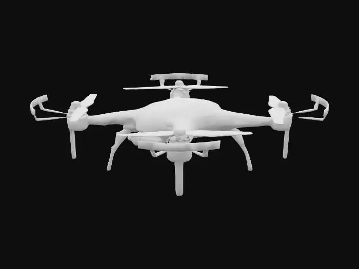 3D model for a white Quadcopter